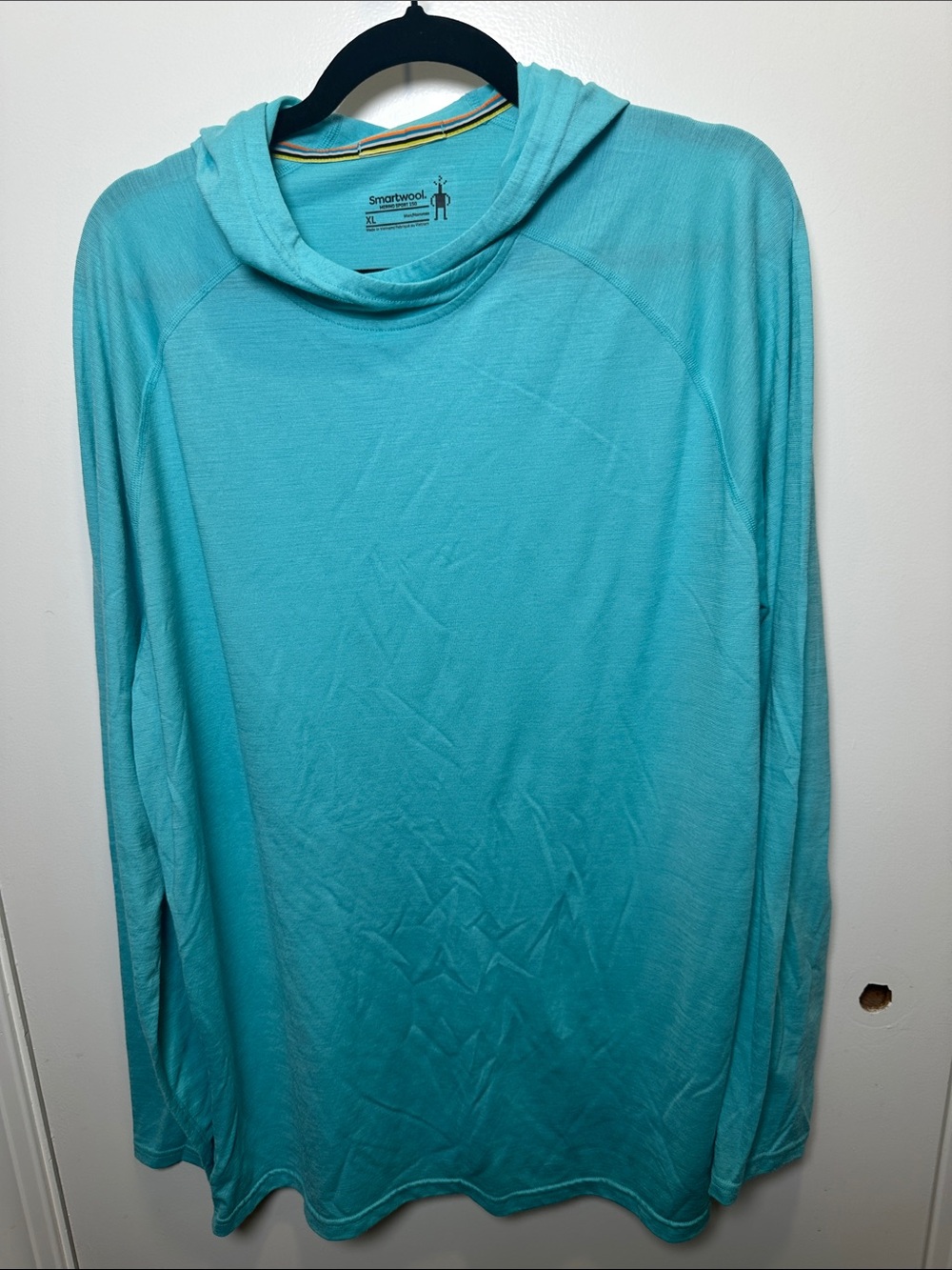 Smartwool Men’s Turquoise Crewneck Hoodie Sweater (101)